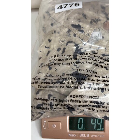 Paula Saker 100% Silk Camouflage Short Sleeve Button-Up Shirt Size M - Picture 5 of 5